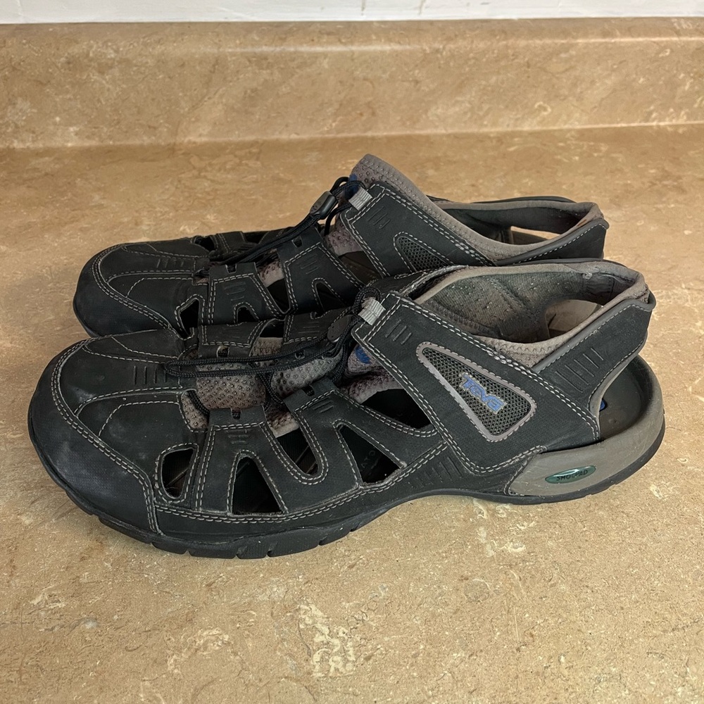Men's Teva Black and Gray Outdoor Sandal